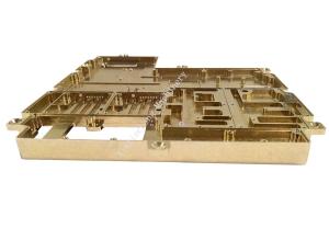 China Aluminum LY12 Aluminum CNC Turning Parts Microwave Cavity Gold Plating wholesale