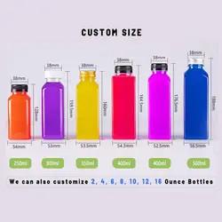 China Wholesale Food Grade 100ml Square Transparent PET Plastic bottles wholesale