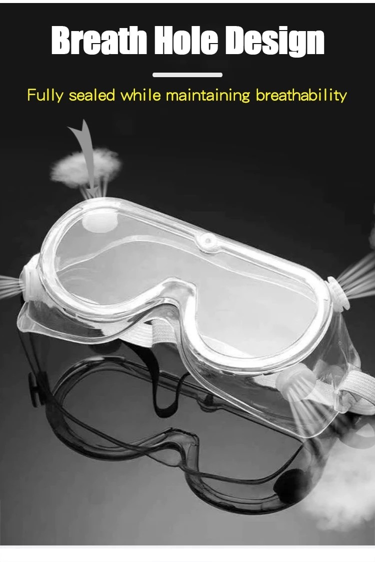 Protective Medical Disposable Products Anti Fog Safety Glasses Clear Color