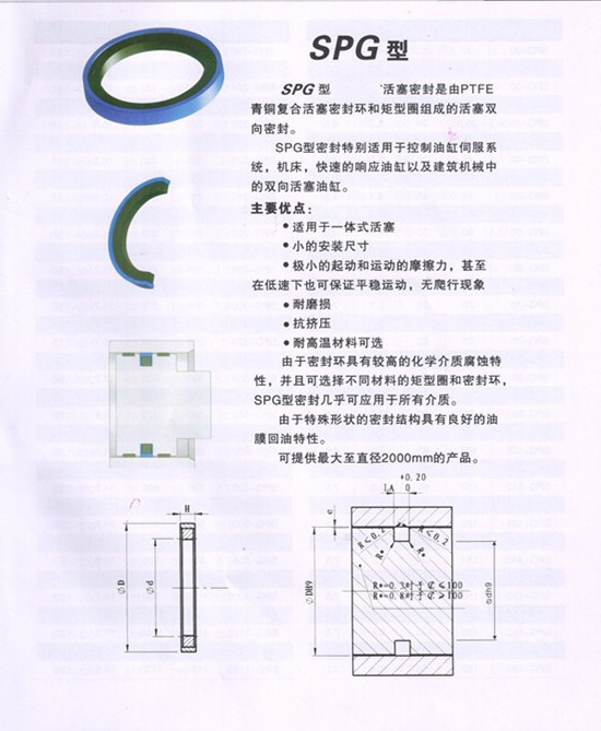 SPG Hydraulic Piston Seals