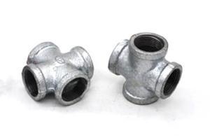 China Galvanized Cross Black Malleable Cast Iron Pipe Fittings wholesale