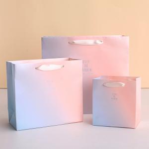 China Ribbon Shopping 210GSM Art Gift Custom Printed Paper Bags wholesale