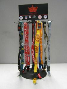 China Countertop Fashion Retail Accessories Display Stand Metal Single Layer With Lanyard wholesale