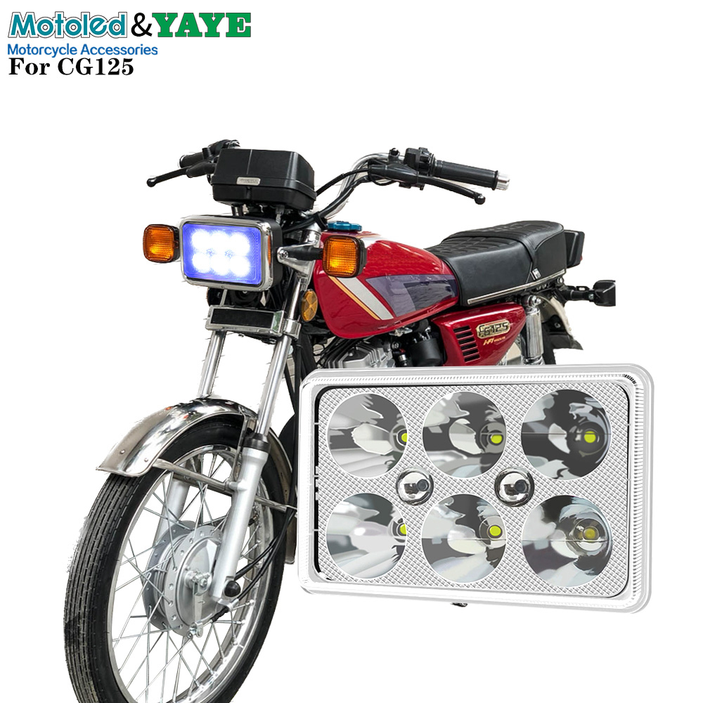 YAYE CG125 XBT-06 Motorcycle LED Headlight with 6 Classsic Lamp chip and DC12V Voltage