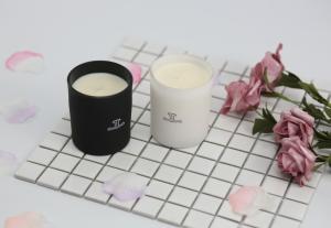 China Color Painting Glass Jar Decorative Scented Candles With Screen Printing Logo wholesale