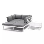 AJUNION Modern U Shape Outdoor Furniture Set Aluminum Frame Corner Lounge for