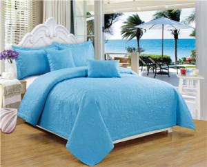 China Supersonic Quilts 5pcs Set Microfiber Fabric Super Soft Embossed Quilt wholesale