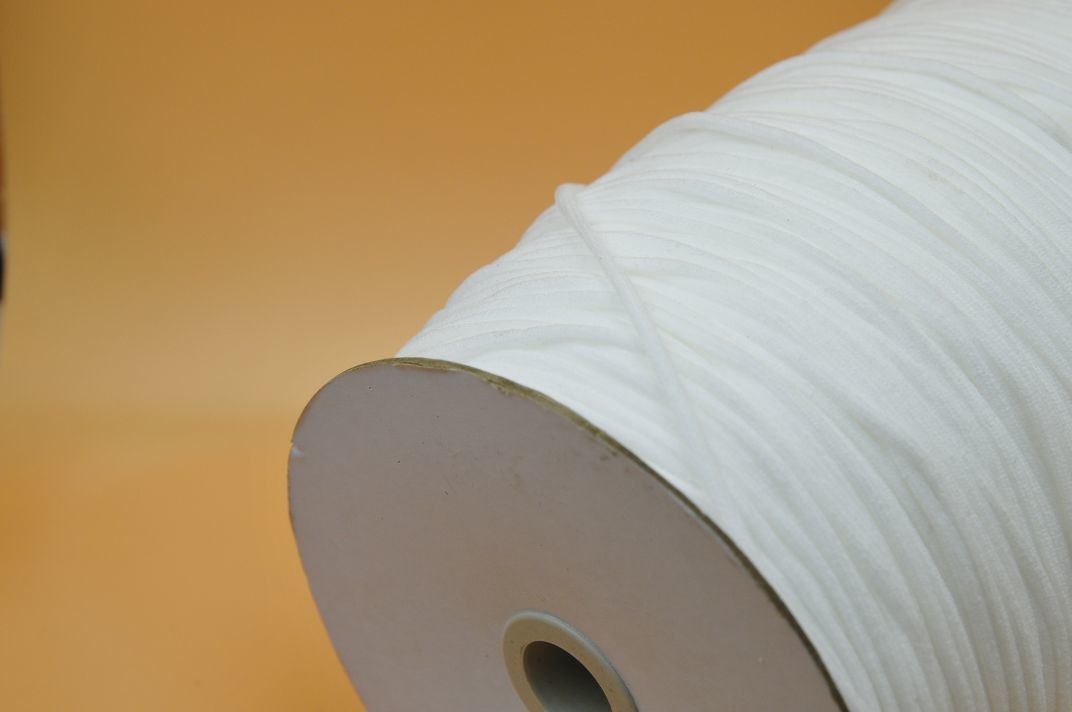 100 Yard 1/8 Inch Medical Elastic Band 3mm White Wide Round Band Soft Strap String