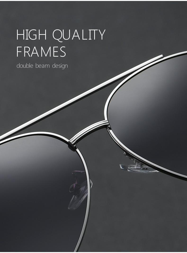 Portable TAC Polarized Photochromic Sunglasses Men'S UV400 Driving Transition Lens