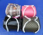 Leather Beauty Professional Makeup Cases , Zipper Opening Travel Cosmetic Bags