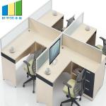 Fashion 60mm Thickness Office Furniture Partitions / Staff Cubicle Workstation