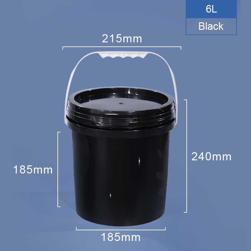 liquid fertilizer PP Round Plastic Bucket With Lid Handle Printing with Heat Transfer