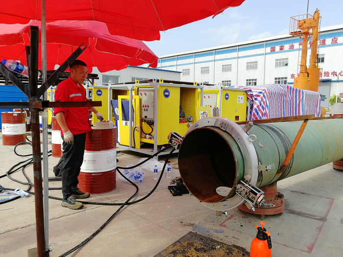 DN600 Pipe Beveling machine , Pipe Cutter, Hydraulic driven, Star Wheel System