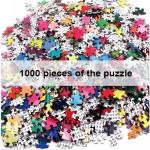 Oil Painting Cardboard Football Jigsaw Puzzles 1000 Pieces Large For Adults