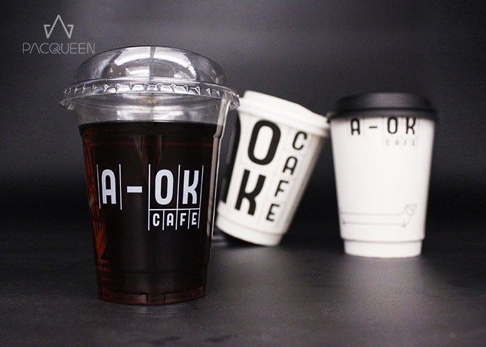 Multiple Material Options Paper Takeaway Cups For Cafes / Restaurants