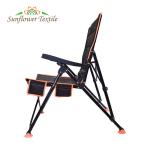 Heated Outdoor Folding Camping Chair Black Steel Pipe 23''x33''x39''