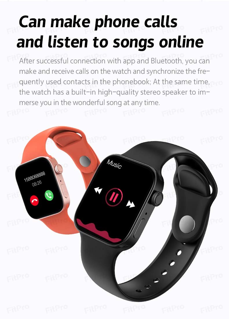 T500 Pro SIM Waterproof Android Watch Support Social APP Message Reminder