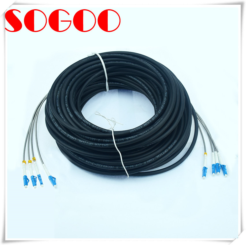 Waterproof CPRI Fiber Cable LC Duplex LC Cord For RRU RRH Baseband Unit