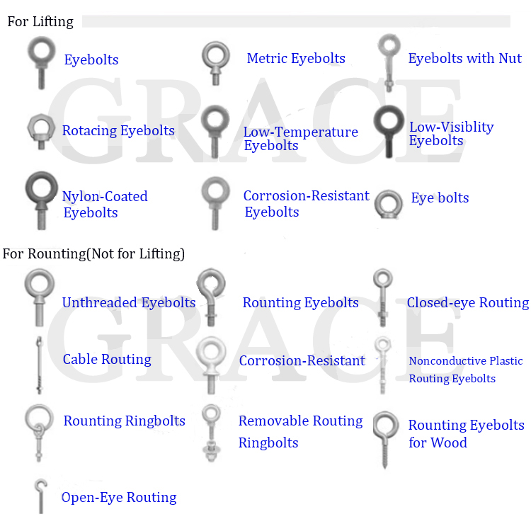 Galvanized Hook Hinge Lifting Eye Bolts Carbon Steel Stainless Eye Bolts