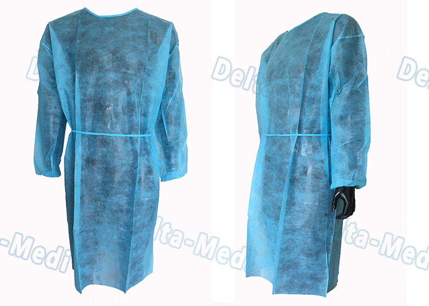 Over Lock Sewing Disposable Scrub Suits , Custom Size Blue Scrub Suit