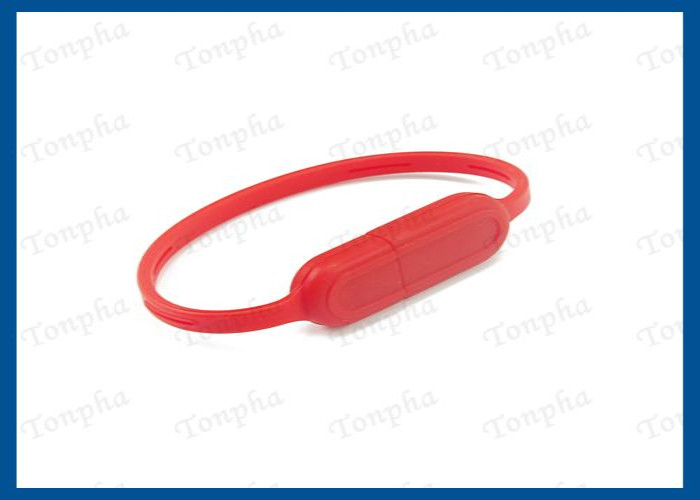 Promotional Thin Wristband Flash Drive Convenient Carrying Silicone Material