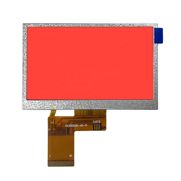 480X272 RGB 40pin Interface 500CD/M2 4.3" TFT LCD Display