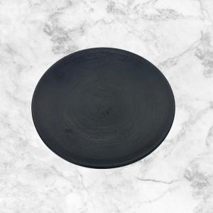 China Cafeterias Black Melamine Salad Plate Durable Imitation Porcelain wholesale