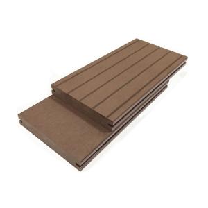 China Brushed Wood Plastic Composite WPC Floor Decking Boards 4.8 M Outdoor wholesale