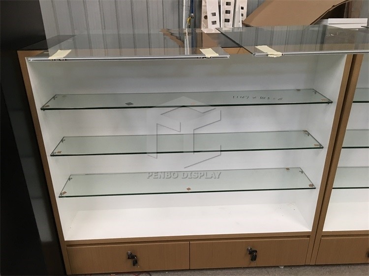 3000mm Long Mobile Phone Display Showcase With 2pcs Drawers