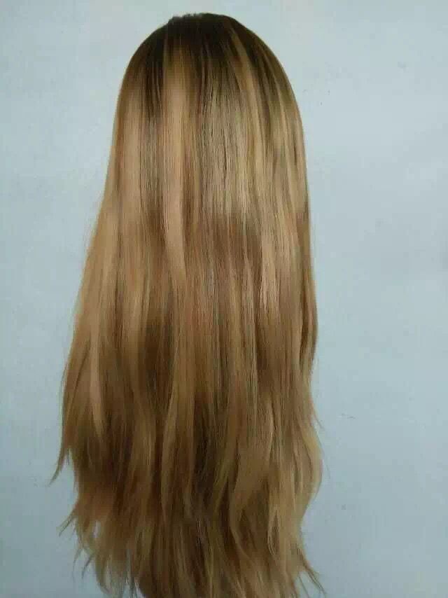 High Quality European Human Hair Jewish Wigs 20 Inches Small Layer Highlight with Dark Roots