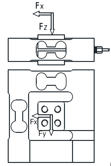 Customized Three Dimensional Force Multi Axis Load Cell Sensor Square Type