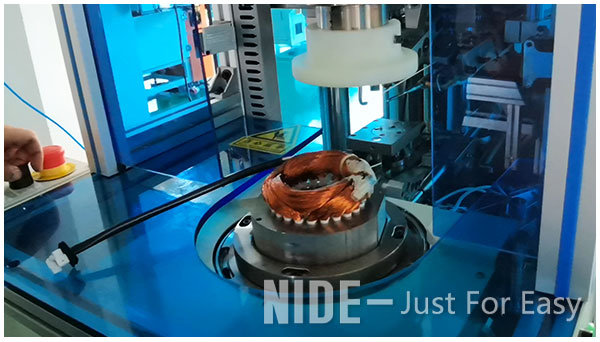 Double ends stator coil winding lacing machine