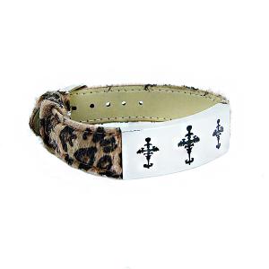 China Europ American Fashion Trendy Stainless Steel Geniune PU Leather Bracelet Bangle LBL08 wholesale