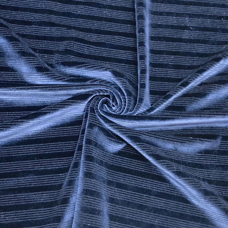 Korea Pleated Corduroy Spandex Velvet Velour Fabric Knitted 230-300gsm