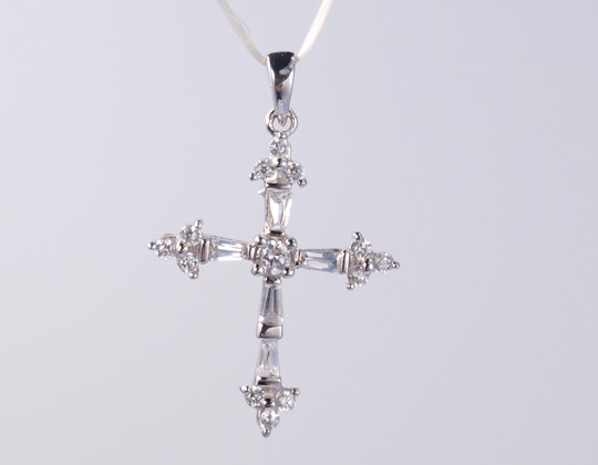 Fancy 46cm S925 Silver CZ Cross Pendant Religious Pendant Cross 8 Cross Collection fashion jewelry pendants