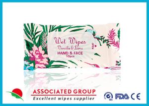 China Flavored Feminine Wipes , Feminine Antibacterial Wipes Resealable 10Pcs wholesale