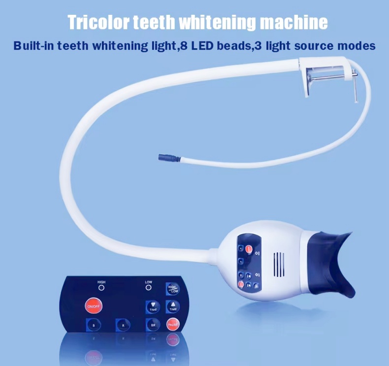 Dental Chair Mounted Teeth Whitening Light 8 LED light Teeth Whitening Machine For Dental Clinic
