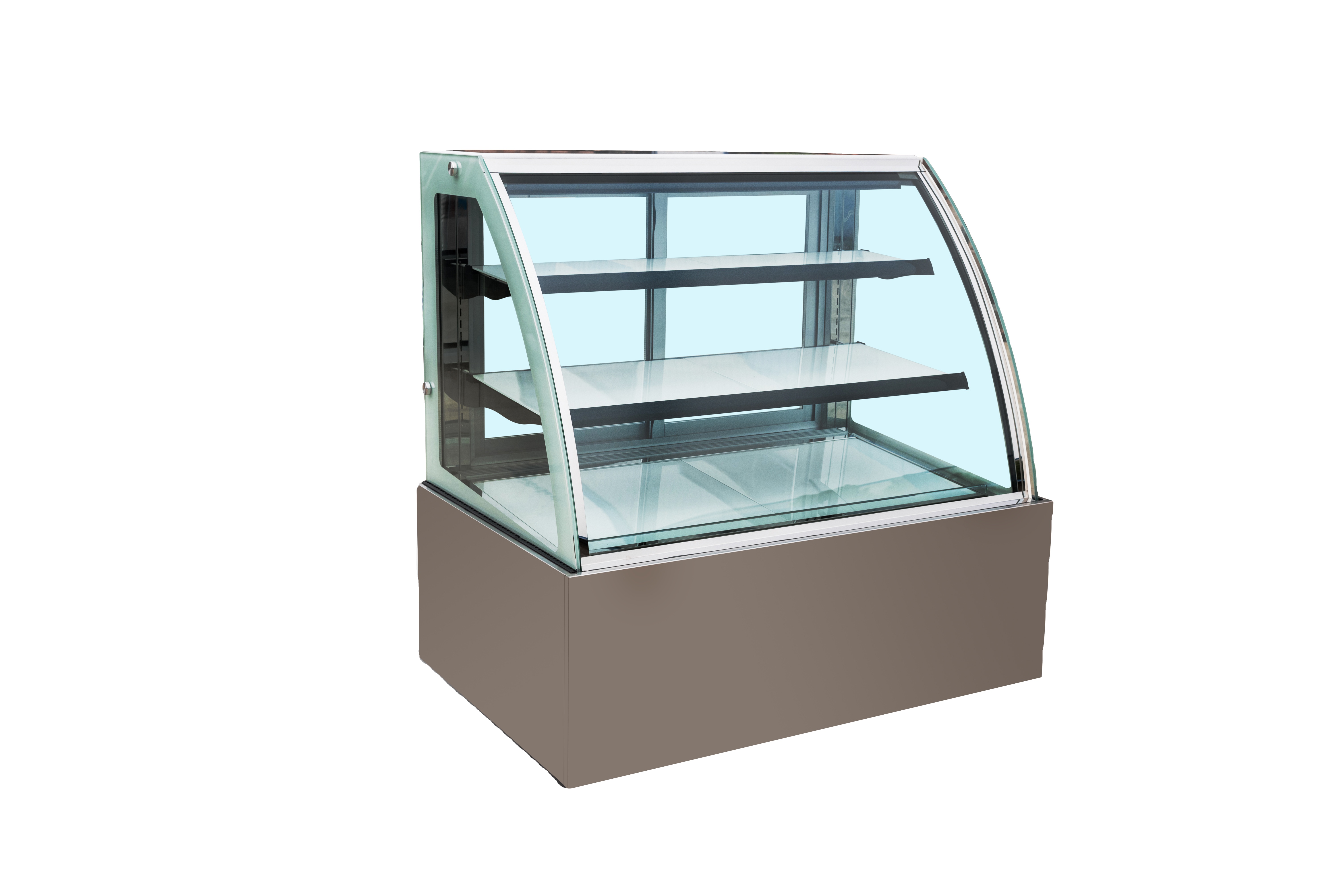 Luxury refrigerated cake display case for bakery shop with CE/ETL