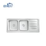 CH12050B Topmount Kitchen Sink Double Bowl Kitchen Sink Stainless Steel Press