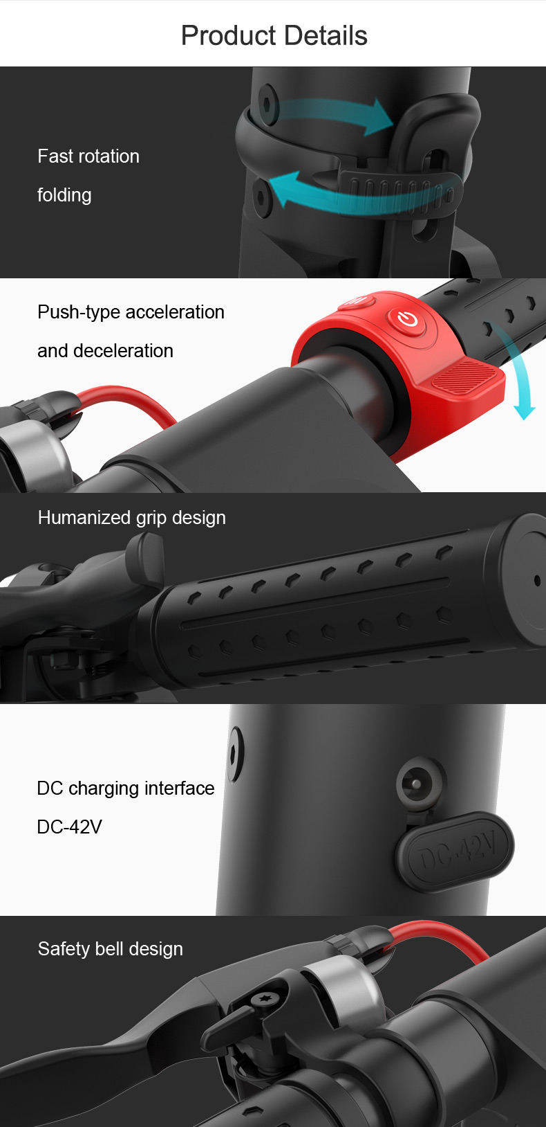X7 350W Fast Charging Time 2-3h Folding Electric Scooter Motorcycles for EU/US Warehouse