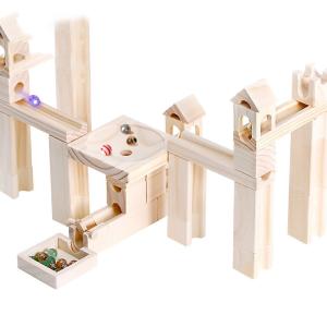 China OEM Children'S Educational Wooden Marble Track Building Blocks ISO9001 wholesale
