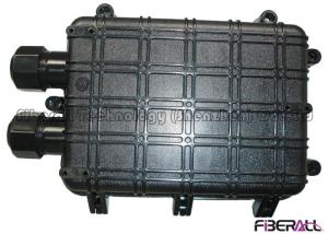 China Overhead Fiber Optic Joint Closure , Outdoor Fiber Splice Enclosure Black wholesale