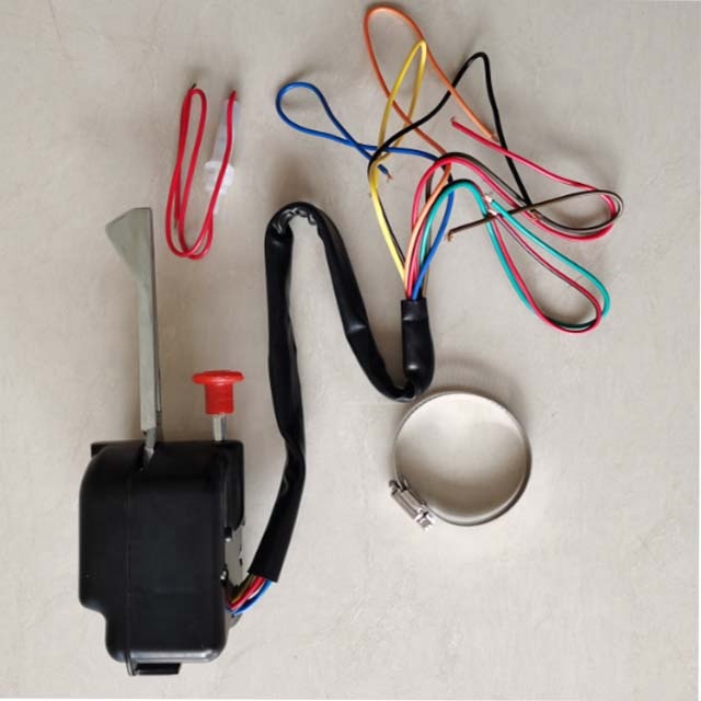 Universal Street Hot Rod Chrome Column Mount Black Turn Signal Switch with Hazard Knob Replace/Repair Purpose