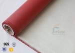 0.7mm 36" High Silica Cloth Satin Weave Red Silicone Coated Fiberglass Fabric