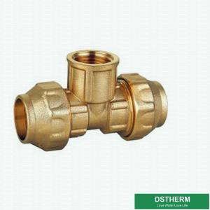 China Aluminum PE Pipe CZ132 Brass Compression Fittings With SS Sleeve wholesale