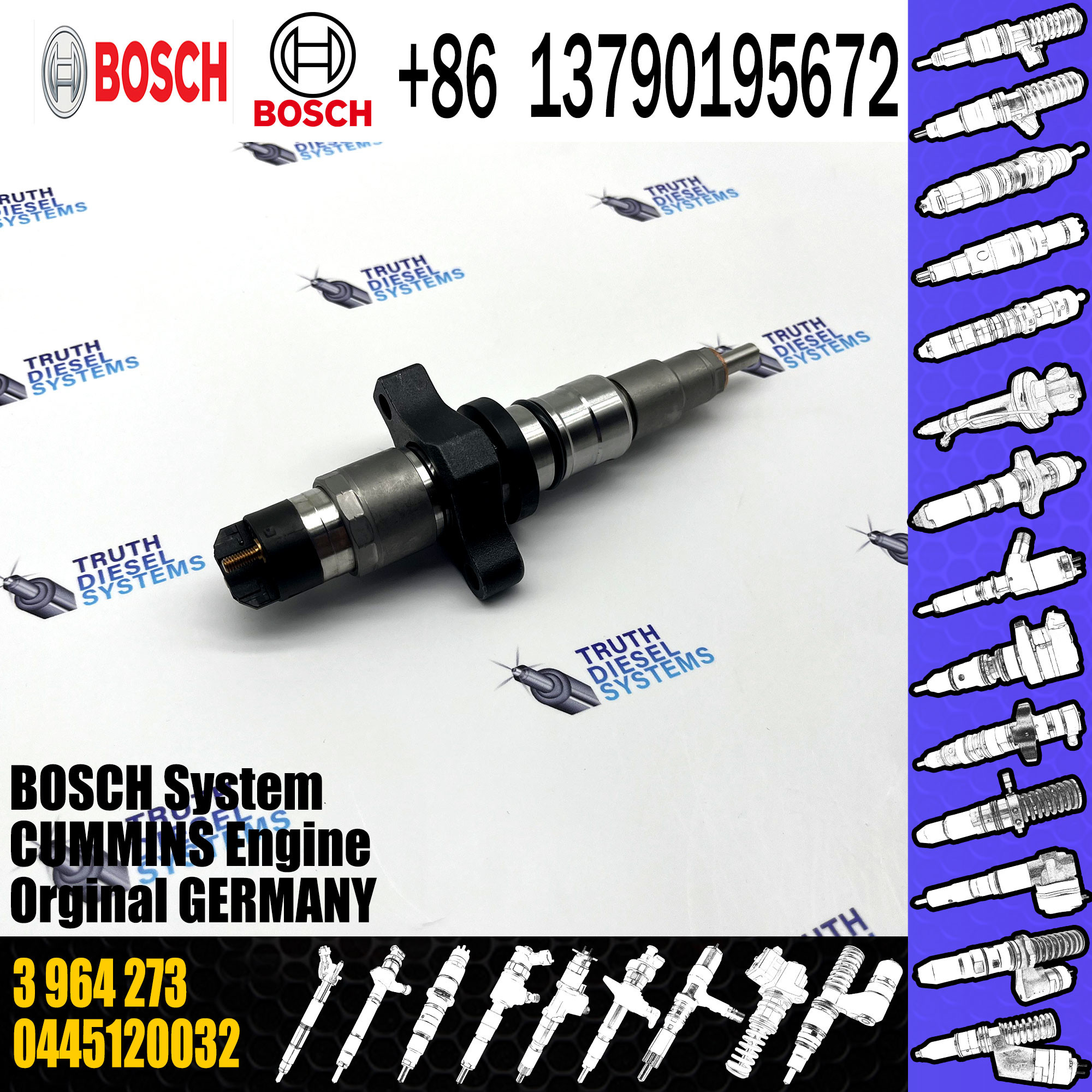 New Diesel Fuel Injector 63229476 63229475 33800-82700 63229476 33800-84720 63229467 33800-84830 63229473 63229474