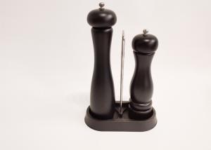 China Manual Sustainable Wood Black Wooden Salt And Pepper Grinder Set wholesale