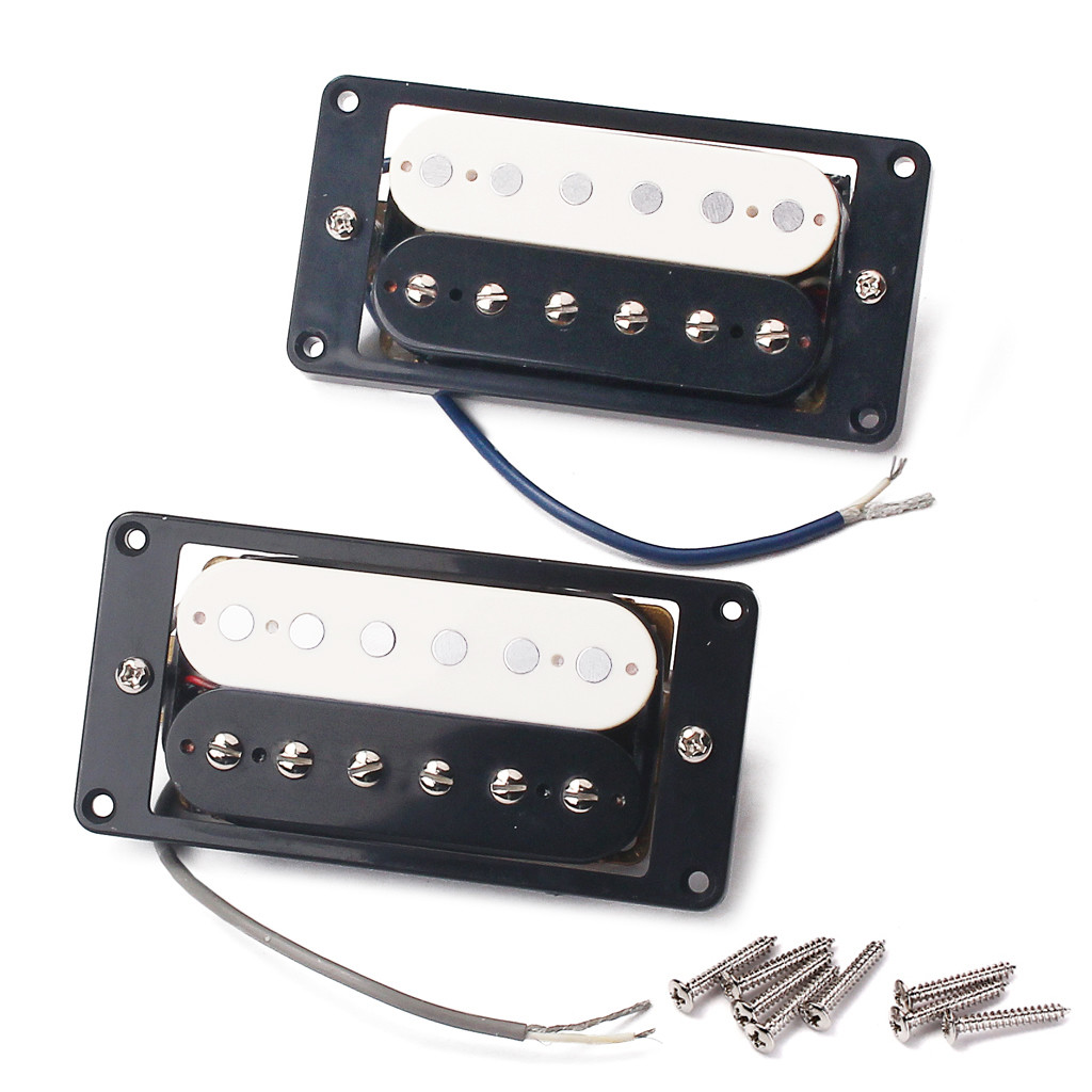 Zebra Double Coil Pickups Humbucker Pickup Vintage Magnet LP Guitars Black White Cover
