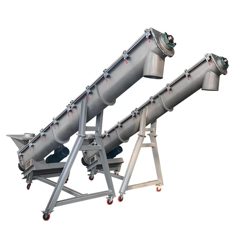 Custom Stainless Steel Screw Auger Conveyor Spiral Powder Feeder Machine Conveying System