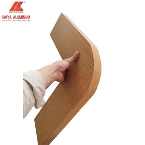 China Decorative T5 6063 Aluminum Rectangular Tube Oak Color wholesale